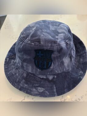FC Barcelona Barça Blue & White Tie-Dye Bucket Hat
